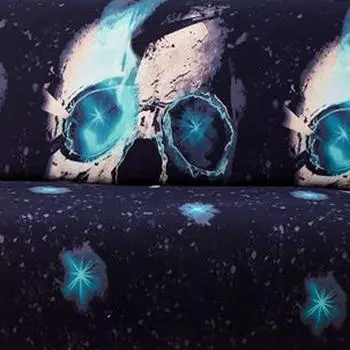 Эластичные сиденья 14 Все включено Чехол на подушку сиденья дивана Накидки Диван 1pc Skull PillowcaseOnly,45x45cm