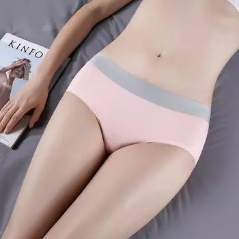 Эластичные трусы для живота без следов, большие размеры, антибактериальное нижнее белье с промежностью, женские трусики из модала со средней талией M