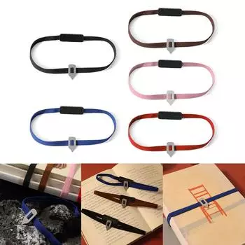 Эластичные закладки с металлическими вытачками для книг, разноцветные закладки для книг, линейные маркеры для книг, подарок для книголюба, писателя коричневый