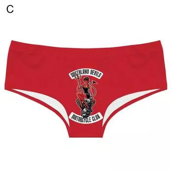 Эластичные женские трусики с низкой посадкой и эластичной талией на тему Хэллоуина, трусы с принтом призрачного черепа