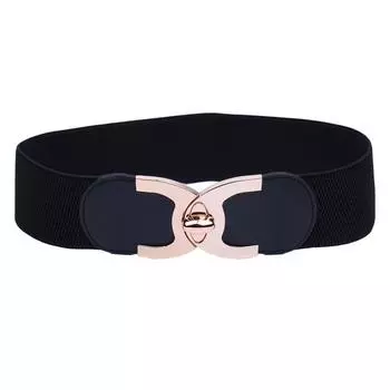 Эластичный эластичный пояс на все четыре сезона, одинарный круг, женский черный свитер, широкий пояс-кушак, пуговица-застежка, поворотная пуговица-головка, пояс-кушак, красный пояс-кушак чёрный