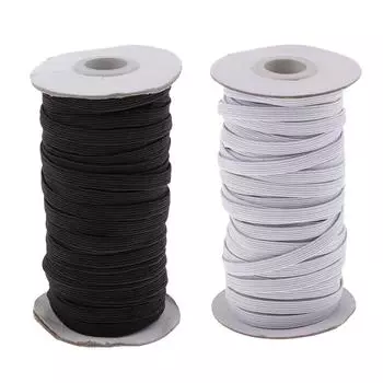 Эластичный эластичный шнур длиной 21 м для одежды, спортивных брюк, отделка для шитья, черная 6mm чёрный