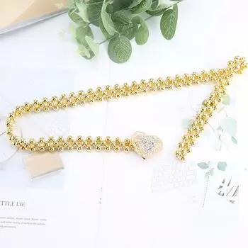 Эластичный бисерный пояс с жемчугом женский для платья, свитера, декоративная поясная печать, винтажный изящный