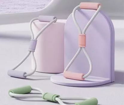 Эластичный браслет для йоги и фитнеса, 12 мм, восьмиобразный женский латексный заклепочник для ралли светло-синий