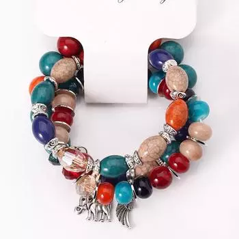 Эластичный браслет из натуральных камней в ассортименте 5