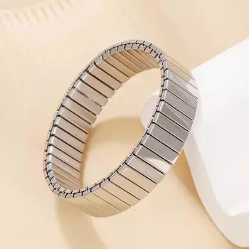 Эластичный браслет из нержавеющей стали, полный светильник, браслет шириной 16 мм, мужской индивидуальный широкий браслет