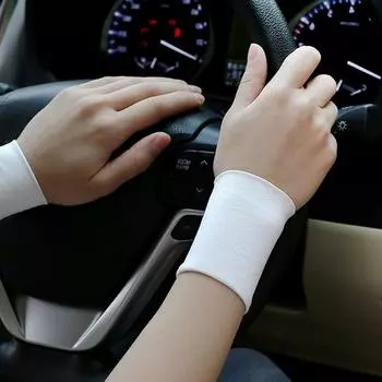 Эластичный браслет, летний браслет из ледяного шелка, спортивный велосипедный браслет (Белый 8см) -грамм