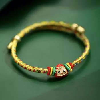 Эластичный браслет «Праздник драконьих лодок» ручной работы в китайском стиле, браслет «Цзунцзы», «Праздник драконьих лодок» красный