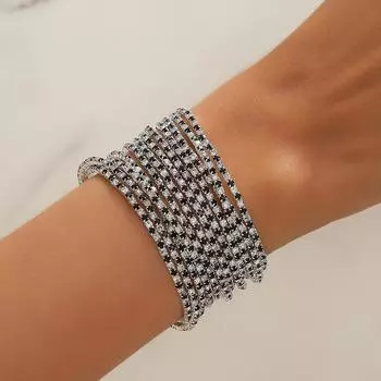 Эластичный браслет Premium Sense Of Shiny Rhinestone Niche Design Temperament Hand Accessories Высококачественные блестящие женские браслеты elastic bracelet