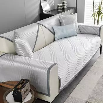 Эластичный чехол для дивана Cool Feeling из ледяного шелка, универсальный универсальный чехол, подушка для дивана, новинка лета 2023, подушка для дивана с защитой от кошачьих царапин 70*70cm синий