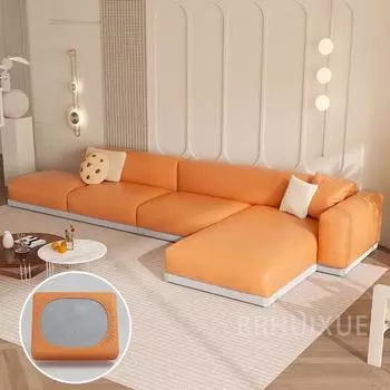 Эластичный чехол для дивана из ПУ для гостиной, 1/2/3-местный чехол для подушки, L-образный угловой чехол для дивана, эластичный чехол для кресла Normal Size (S)-1pc жёлтый