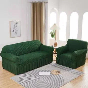 Эластичный чехол для дивана Popcorn, кремовый чехол Bubble All-Inclusive, интегрированный чехол для дивана с защитой от пыли и кошек custom any size бежевый