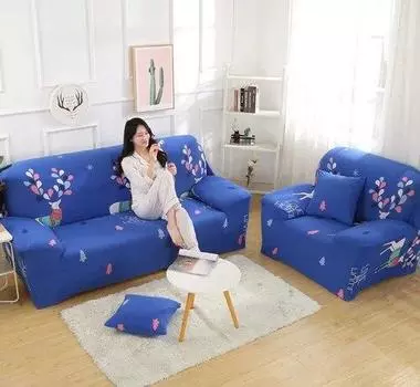 Эластичный чехол для дивана с цветочным узором для гостиной, чехлы для дивана из спандекса, плотная упаковка, универсальный чехол для дивана, чехлы для мебели 1seater(90-140cm)