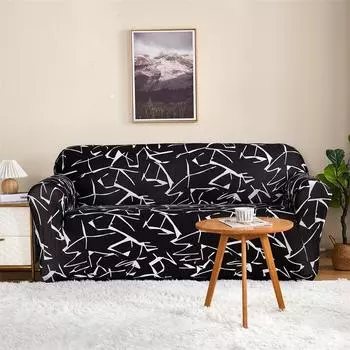 Эластичный чехол для дивана с молочным шелковым принтом, универсальный чехол для дивана, чехлы для дивана, противоскользящие чехлы для гостиной 1-Seat 90-140cm