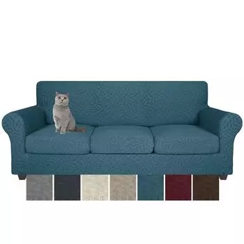 Эластичный чехол для дивана с наволочками, моющаяся жаккардовая ткань из спандекса, эластичная защита для мебели для домашних животных 1 Cushion Chair