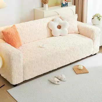Эластичный чехол для дивана, универсальный, простой, современный, однотонный, тканевый чехол для диванной подушки, зимний, плюшевый, легкий, роскошный 90—140cm