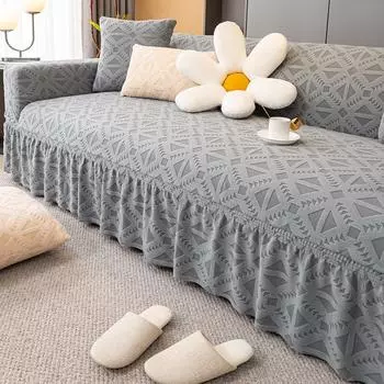 Эластичный чехол для дивана, универсальный, универсальный чехол, новый стиль на все времена, прямой цельный чехол для дивана с двойной юбкой 90—140cm