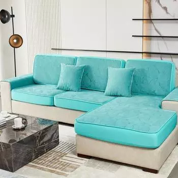 Эластичный чехол для дивана, универсальный утепленный хлопковый чехол на четыре сезона, универсальный простой нескользящий чехол для подушки, шляпа для дивана для гостиной 40x70