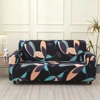 Эластичный чехол для дивана в полоску, эластичный чехол для дивана для гостиной, нескользящая защита для мебели для домашних животных, мягкий с эластичным дном 1pc1-seat 90-140cm