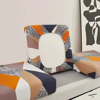 Эластичный чехол для диванной подушки с цветочным принтом, чехол для углового дивана, защитный чехол для сиденья, чехлы для дивана, чехол для сиденья AirChair, 1/2/3/4 местный Normal Size (S)-1pc