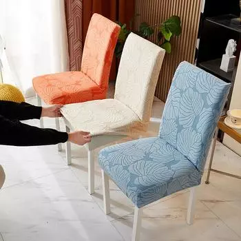 Эластичный чехол для домашнего стула со спинкой, интегрированный утолщенный чехол для стула из овечьей шерсти, современный простой универсальный чехол для обеденного стула 45*38*38 cm