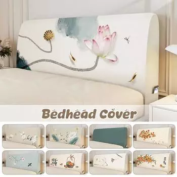 Эластичный чехол для изголовья кровати в европейском стиле, все включено, пыленепроницаемый, мягкий, защитный чехол для спинки кровати, универсальные чехлы для изголовья кровати 120x65cm