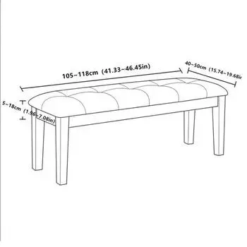 Эластичный чехол для обеденной скамьи, эластичный чехол для стула-пианино, противопыльный съемный чехол для гостиной светло-синий