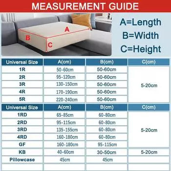 Эластичный чехол для сиденья дивана с твердым углом Эластичный чехол для подушки дивана Чехол для дивана Чехол для сиденья подлокотника из полиэстера с L-образным рифлением 1R 50-60cm