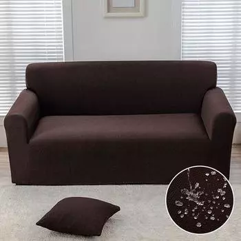 Эластичный чехол на диван для гостиной, однотонный, водонепроницаемый, кукурузный бархат, все включено, жаккардовый, утолщенный, универсальный S ( AF-90-140cm)1pc