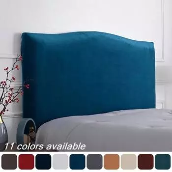 Эластичный чехол на изголовье, мягкий пылезащитный чехол на изголовье, бархатный чехол «все включено», моющийся для домашнего отеля W120xH70CM