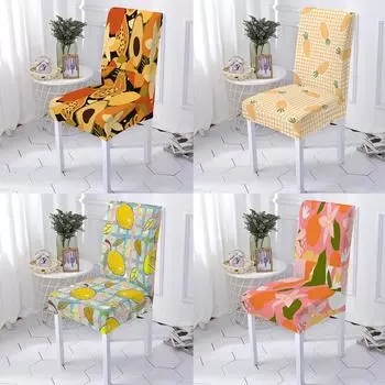 Эластичный чехол на обеденный стул, чехол на стул из спандекса, эластичный чехол на стул для свадьбы, отеля, банкета, украшение дома 1PCS