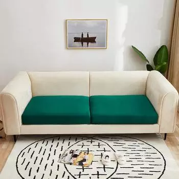 Эластичный чехол на сиденье дивана, однотонный полиэстер, чехол для диванной подушки для L-образного дивана, шезлонга, чехол для сиденья для отдыха Single Ordinary Size