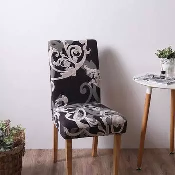 Эластичный чехол на стул Бытовой чехол на обеденный стул 160 г/м Цельный чехол на компьютерное кресло Чехол на стул для отеля Отель 40*50