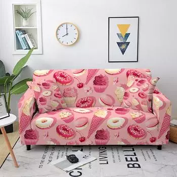 Эластичный чехол с 3D принтом пончика, чехлы для диванов для гостиной, эластичные чехлы для диванов, чехлы для углового дивана, домашний декор 90x140cm