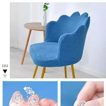 Эластичный флисовый чехол на стул с высоким подлокотником, чехол на стул для макияжа, чехол на диван-кровать для девочек, декор для спальни, домашнего читального зала оранжевый