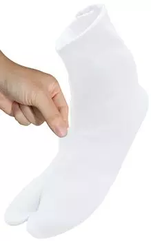 Эластичный Идеальная посадка без 5 S Унисекс [Ai Indigo] Таби, стягивающий, Белый, детали, Kohaze, - 5L, (M (22,5-23,0 см)) белый