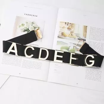 Эластичный Эластичный Пояс для Пальто Аксессуары Декоративное Платье Костюм Поясная Печать Женщины Осень Зима Тренд Лето Черный чёрный