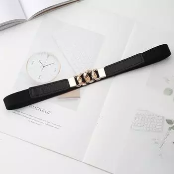 Эластичный Эластичный Простой Тонкий Пояс Женский Платье Свитер Блейзер Пояс Черный