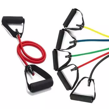 Эластичный канат для йоги 5 уровней Фитнес-канат сопротивления Эспандеры для йоги Канат сопротивления для йоги blue-40lb