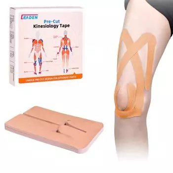 Эластичный кинезио тейп IEADEN, новый подарочный, не падает на колени и идеально подходит для кинезиологии верховой езды, упаковка из 10 тейпов, тейп, сумка на год, предварительно нарезанный бежевый