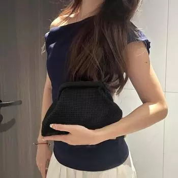 Эластичный летний пляжный клатч из полиэстера, клатч-пельмень для женщин, сумка для хранения, кошелек для отпуска фиолетовый