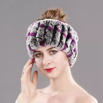 Эластичный мех кролика из натурального меха рекса, кольцо, капюшон, шарфы-снуды, зимний шарф, вязаные повязки на голову для девочек, натуральный мех, женская ручная работа 20cm * 10cm * 5cm красный