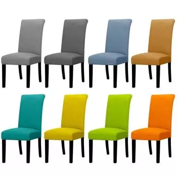 Эластичный молочно-шелковый чехол на стул, универсальный размер, дешевые чехлы на стулья, эластичные чехлы на сиденья, защита для стула для домашнего декора 1 Piece