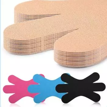 Эластичный мышечный пластырь для колена, плеча, локтя, водонепроницаемая кинезиологическая лента для спортсменов, удобная чёрный