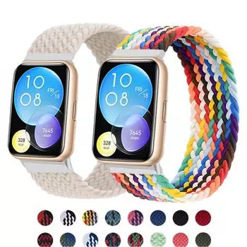 Эластичный нейлоновый ремешок без пряжки для Huawei Watch Fit 2 Sport, плетеный ремешок, наручные аксессуары для умных часов Huawei Fit 2 Watch S гиганты оранжевый