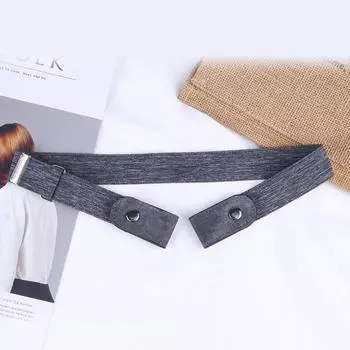 Эластичный невидимый ремень без пряжки, ремень для джинсов без пряжки, легкие ремни, растягивающиеся светло-синий