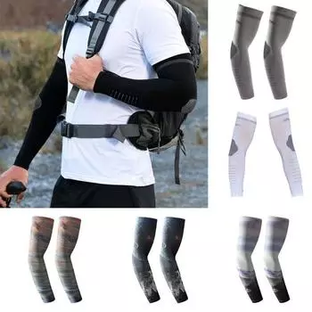 Эластичный охлаждающий чехол для рук, быстросохнущий, летний, спортивный, мужской, солнцезащитный, беговой XL-Style 13