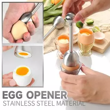 Эластичный открывалка для яиц из нержавеющей стали, открывалка для яиц, разделитель, аксессуары для яиц One Size серебряный