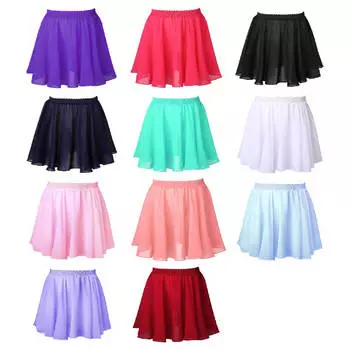 Эластичный пояс для девочек, однотонный шифоновый эластичный пояс, юбка, танцевальный костюм 6-12 Years фиолетовый