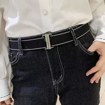 Эластичный регулируемый эластичный пояс 4 см, женские простые универсальные джинсы, юбка с ленивым поясом, пояс 55-85CM